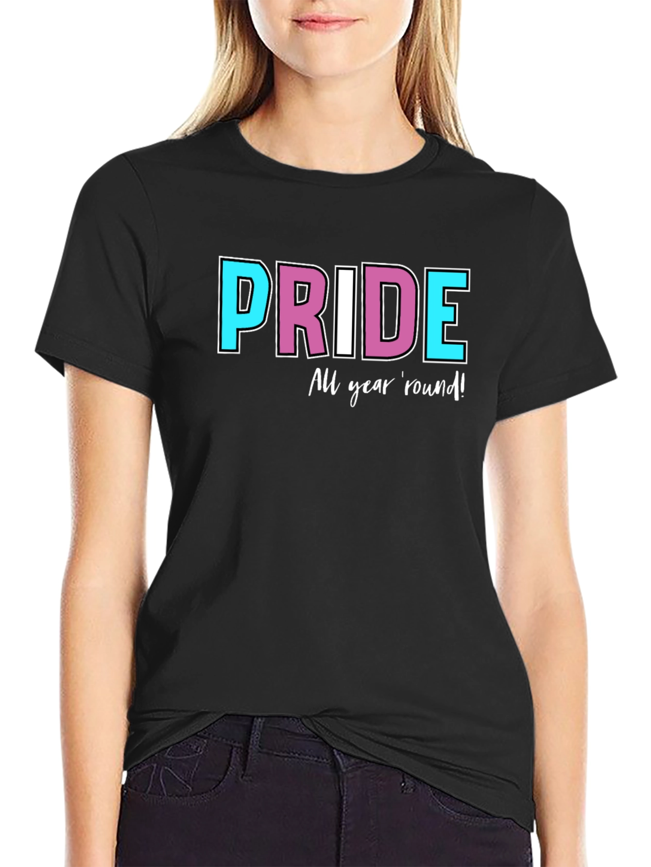 Pride All Year Round Black T-Shirt