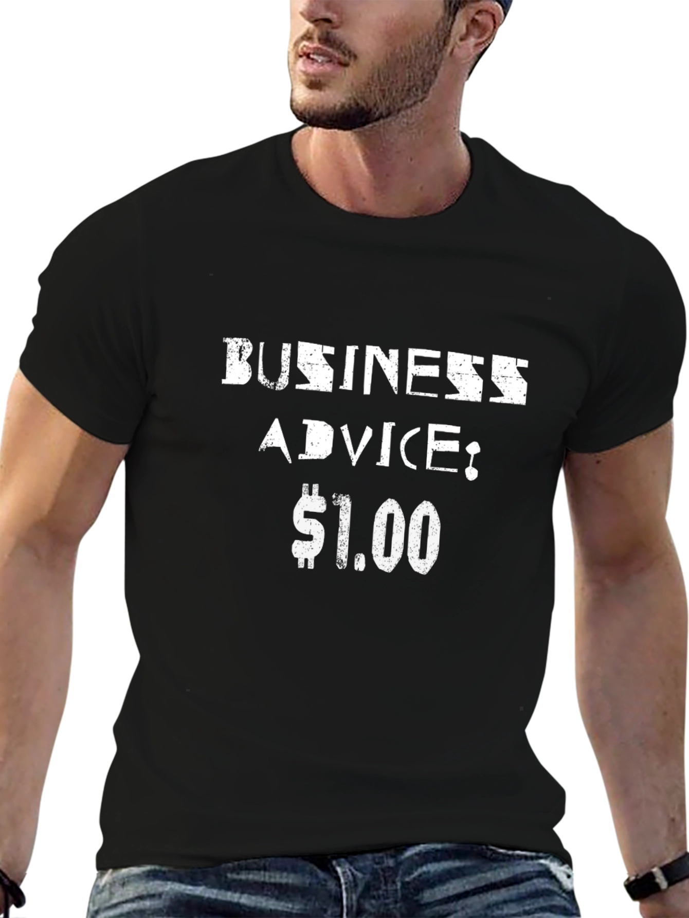 Business Advice $1.00 Black T-Shirt