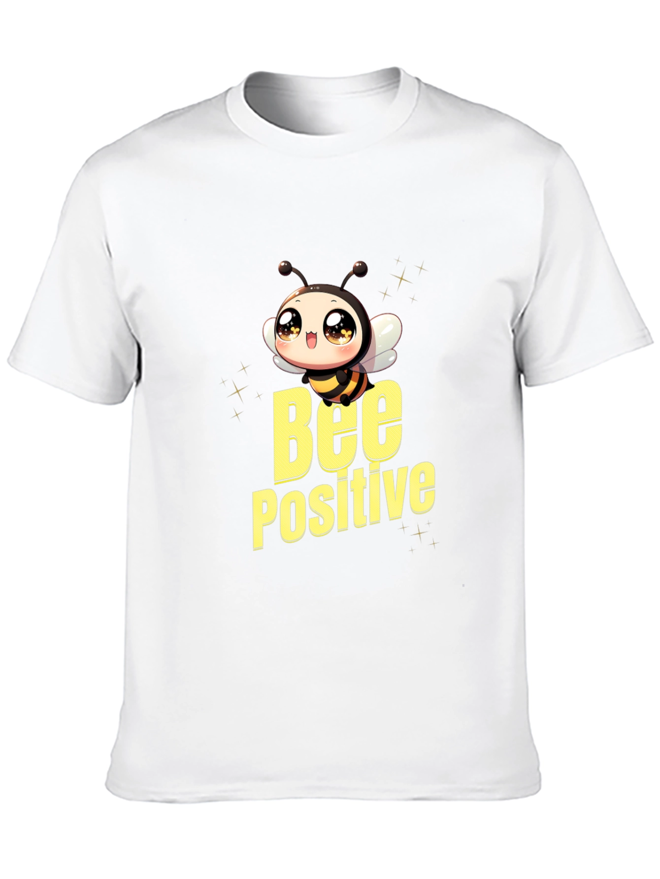 Bee Positive Black T-Shirt - Cute Graphic Tee