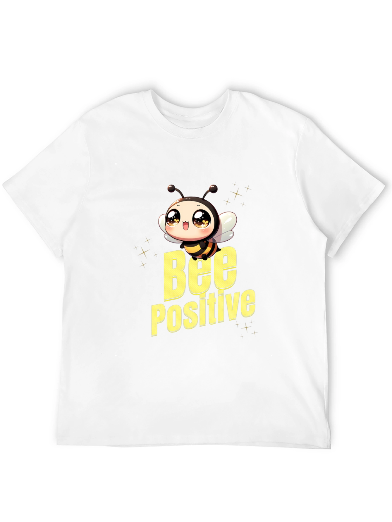 Bee Positive Black T-Shirt - Cute Graphic Tee