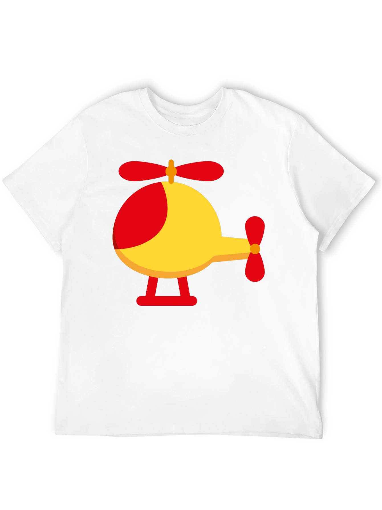 Helicopter Graphic Tee - Black Cotton Blend