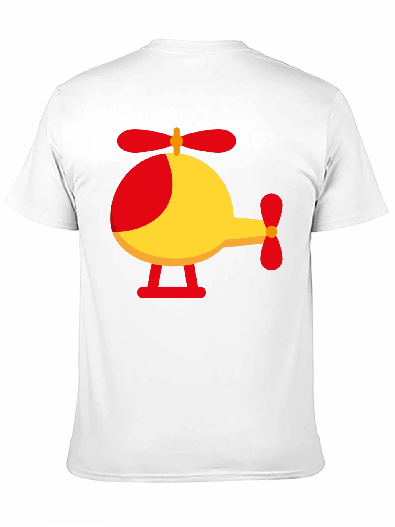 Helicopter Graphic Tee - Black Cotton Blend