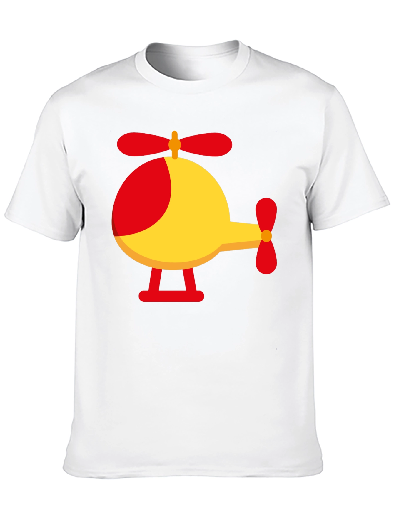 Helicopter Graphic Tee - Black Cotton Blend