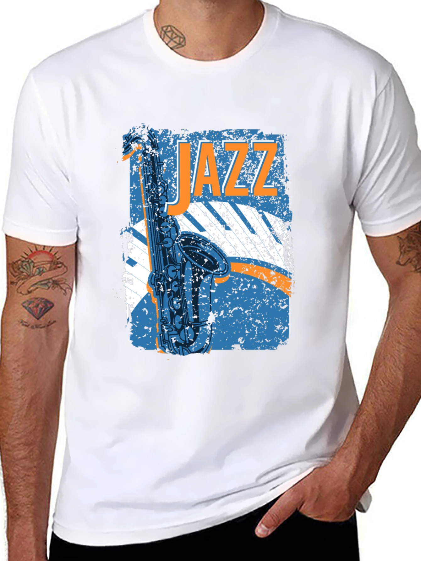Jazz Saxophone Graphic T-Shirt - Music Lover Tee