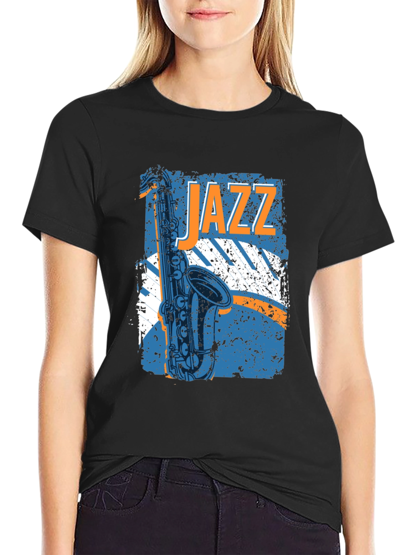 Jazz Saxophone Graphic T-Shirt - Music Lover Tee