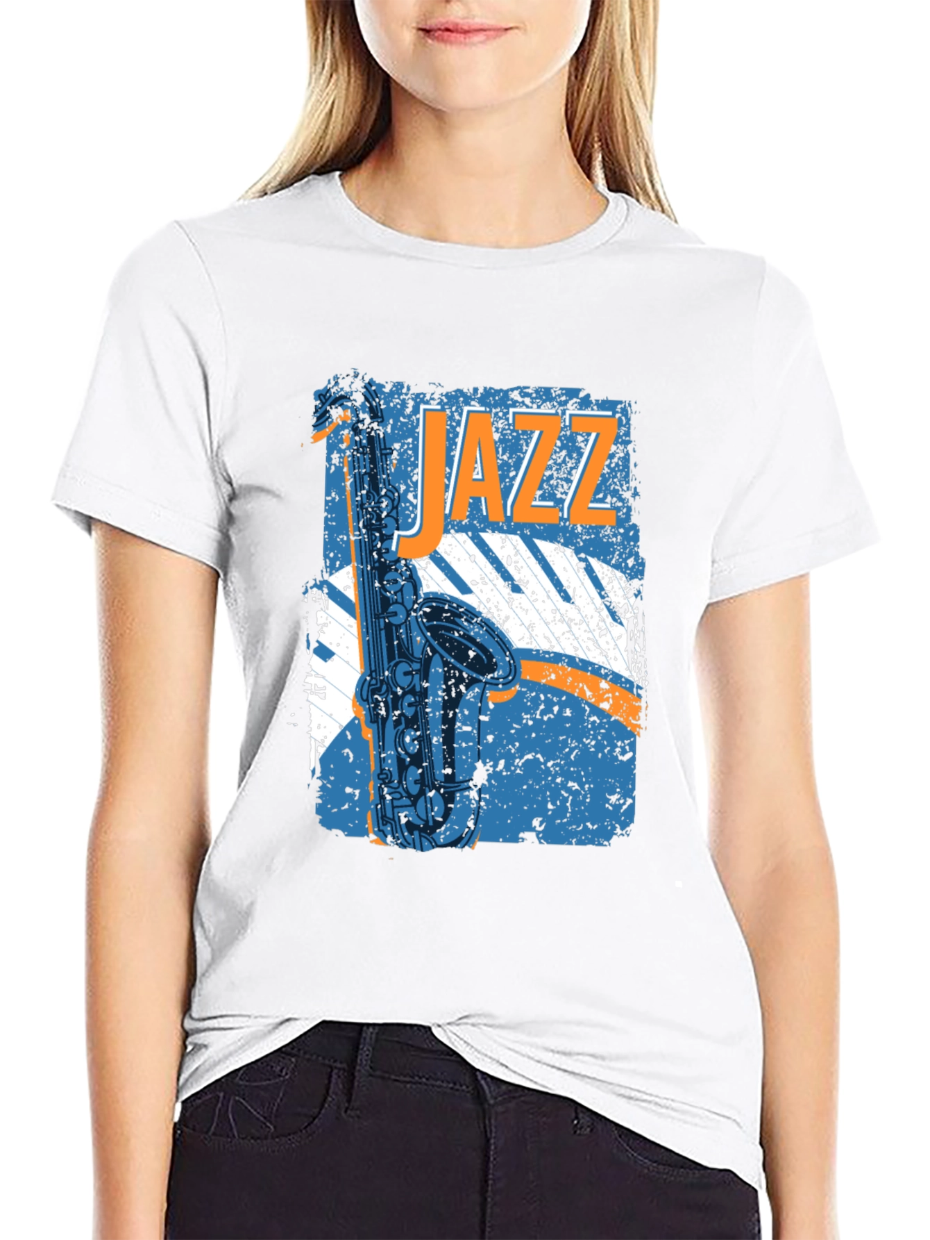 Jazz Saxophone Graphic T-Shirt - Music Lover Tee