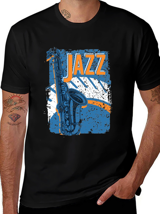 Jazz Saxophone Graphic T-Shirt - Music Lover Tee