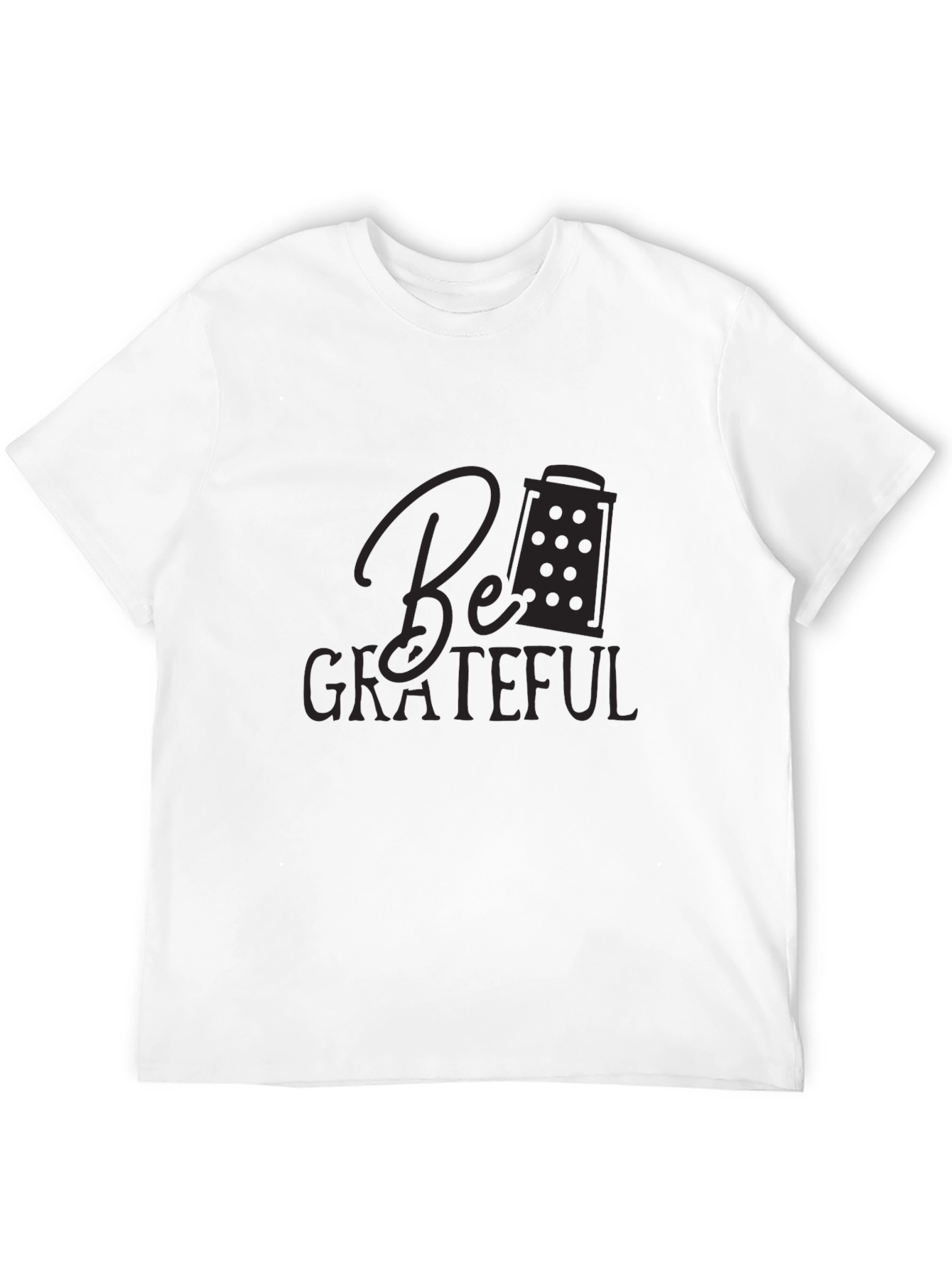 Grateful Graphic Tee - Black Cotton Blend T-Shirt