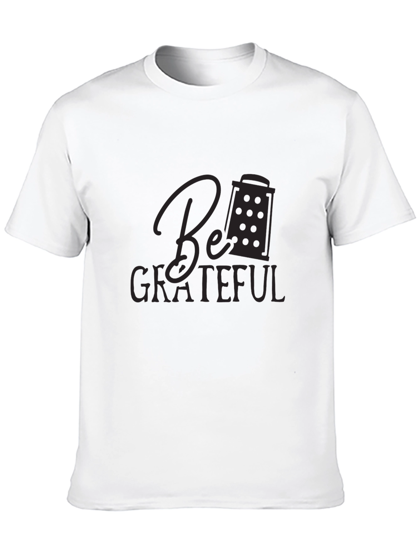 Grateful Graphic Tee - Black Cotton Blend T-Shirt