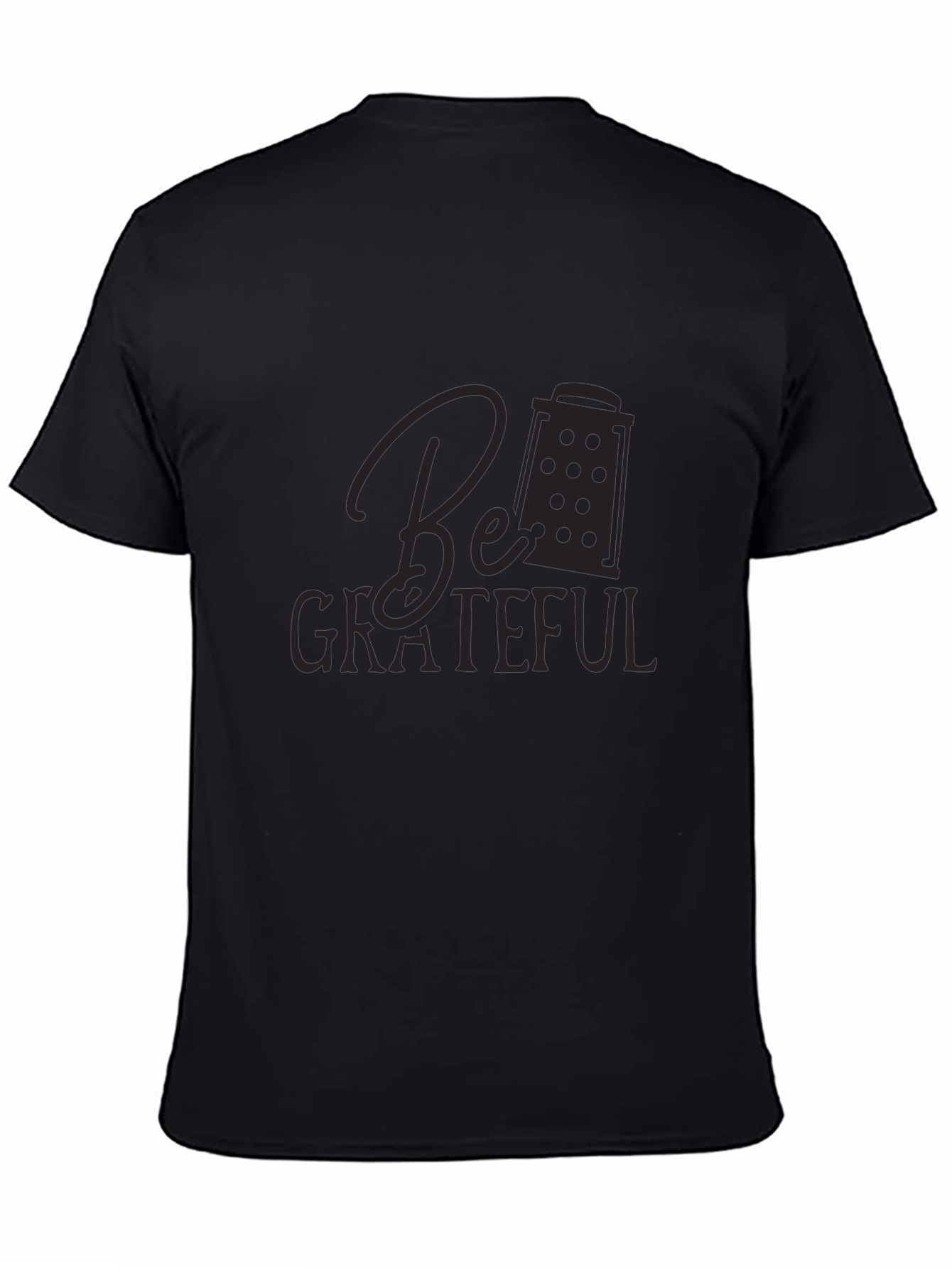 Grateful Graphic Tee - Black Cotton Blend T-Shirt