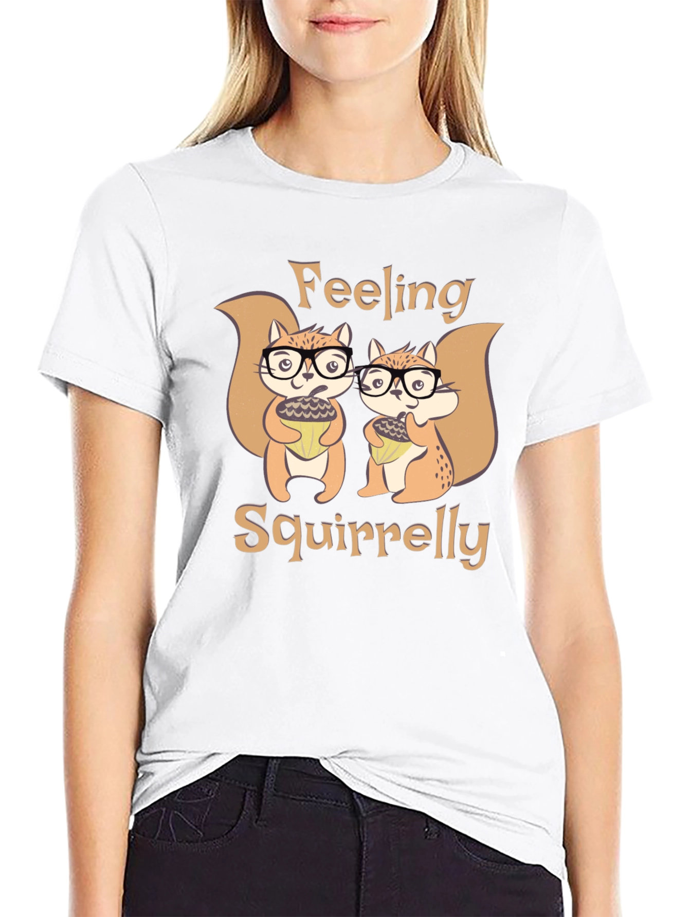 Feeling Squirrelly Tee - Cute Squirrel Graphic T-Shirt