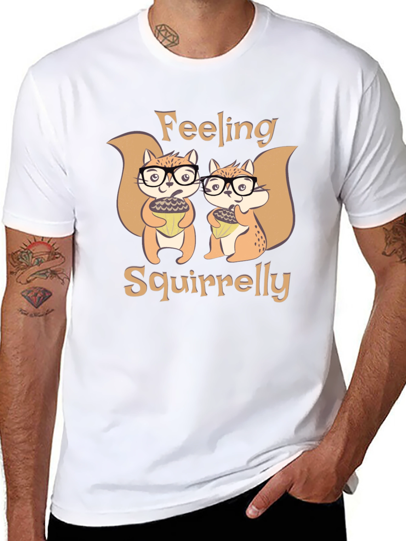 Feeling Squirrelly Tee - Cute Squirrel Graphic T-Shirt