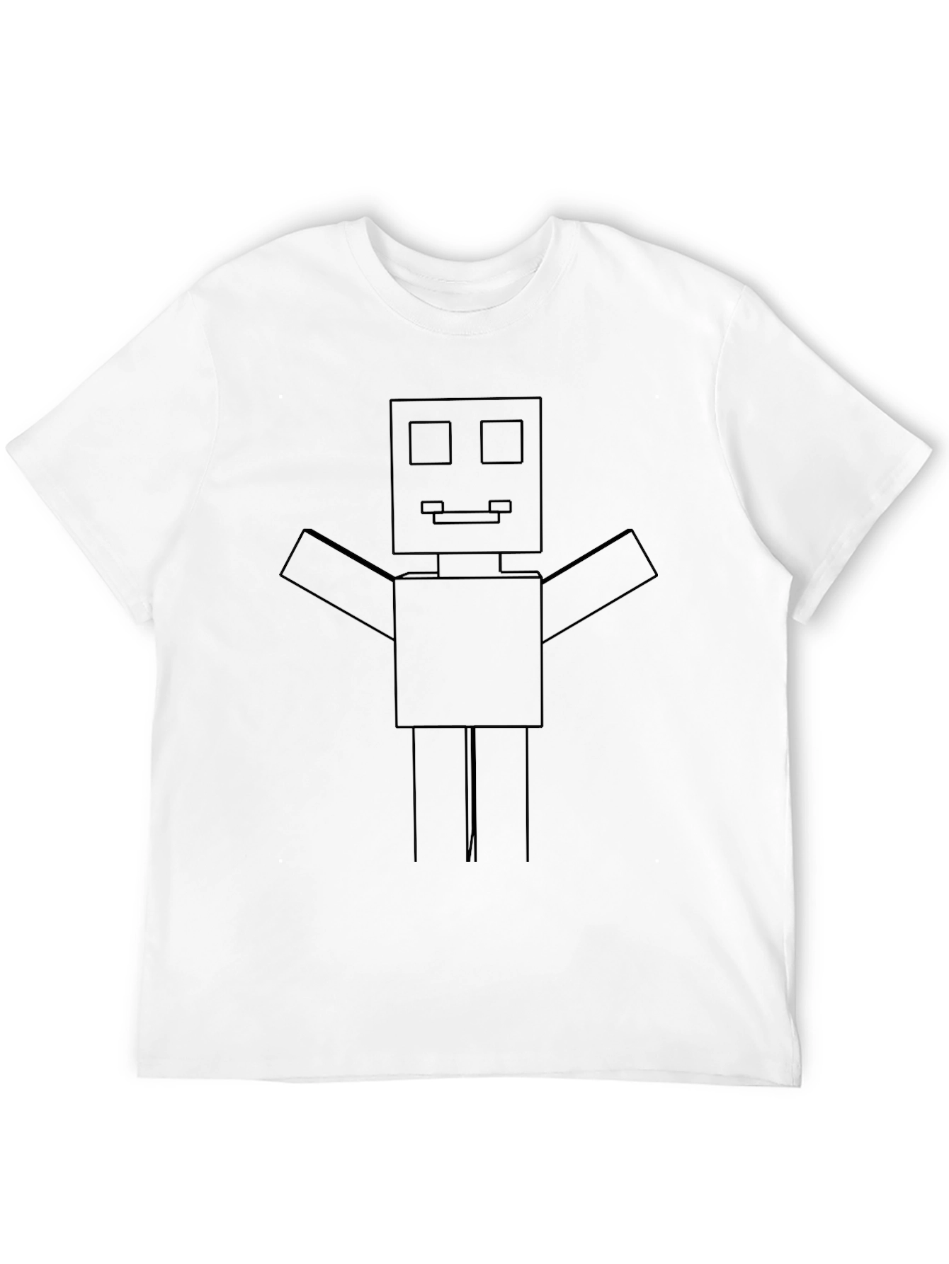 Geometric Robot Graphic Black T-Shirt