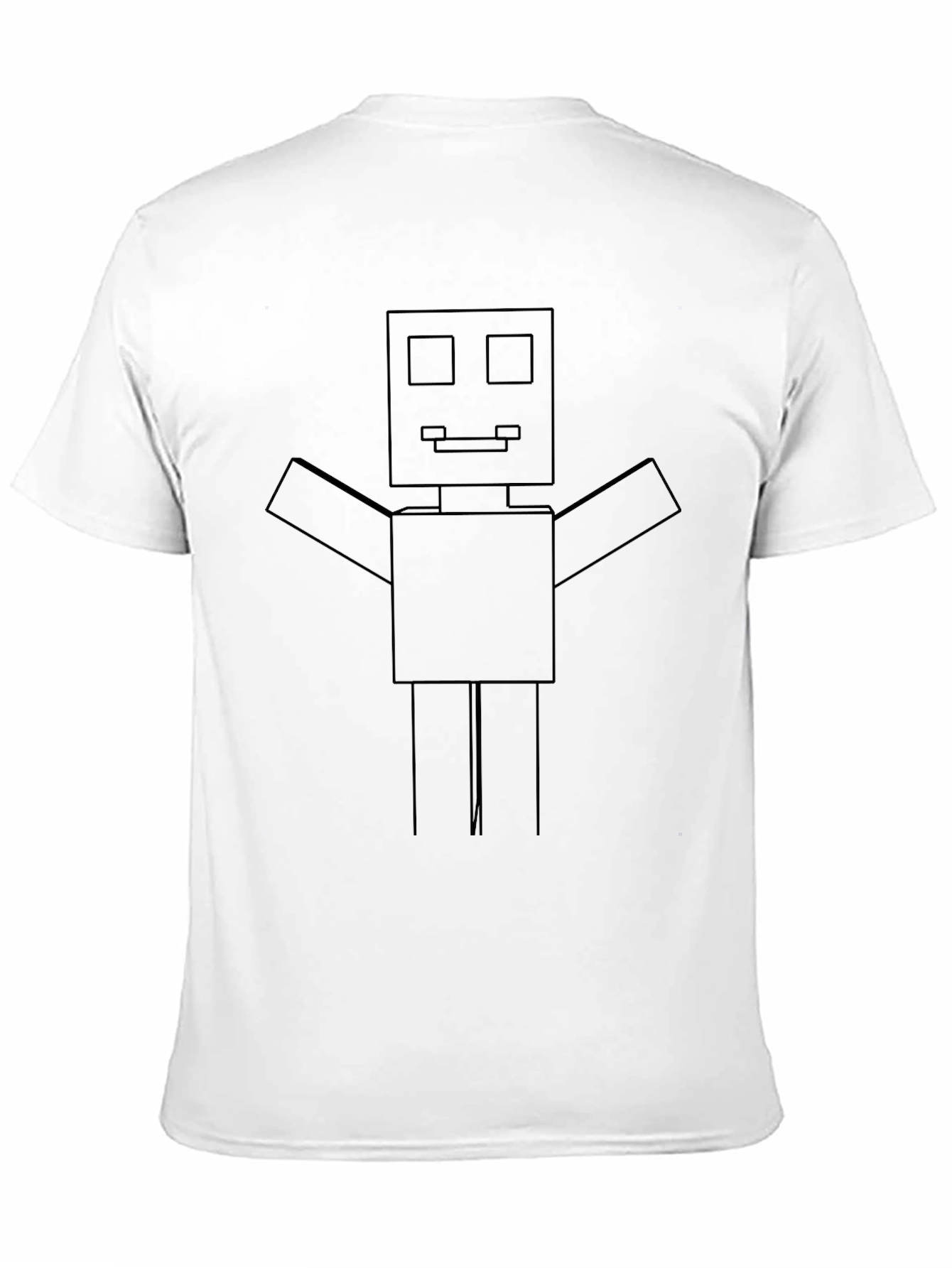 Geometric Robot Graphic Black T-Shirt