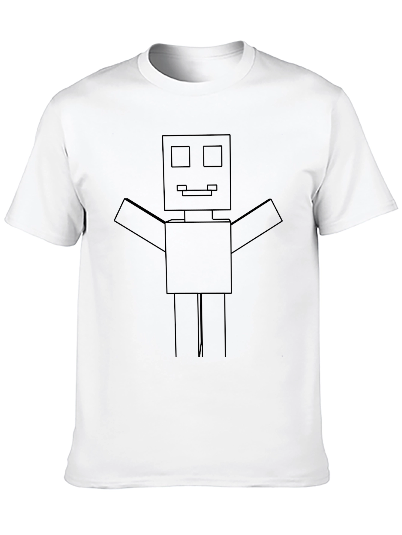 Geometric Robot Graphic Black T-Shirt