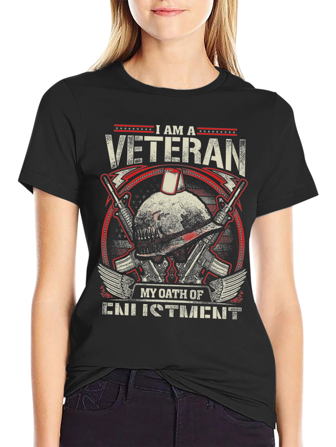 I am a Veteran T-Shirt - Military Oath Design