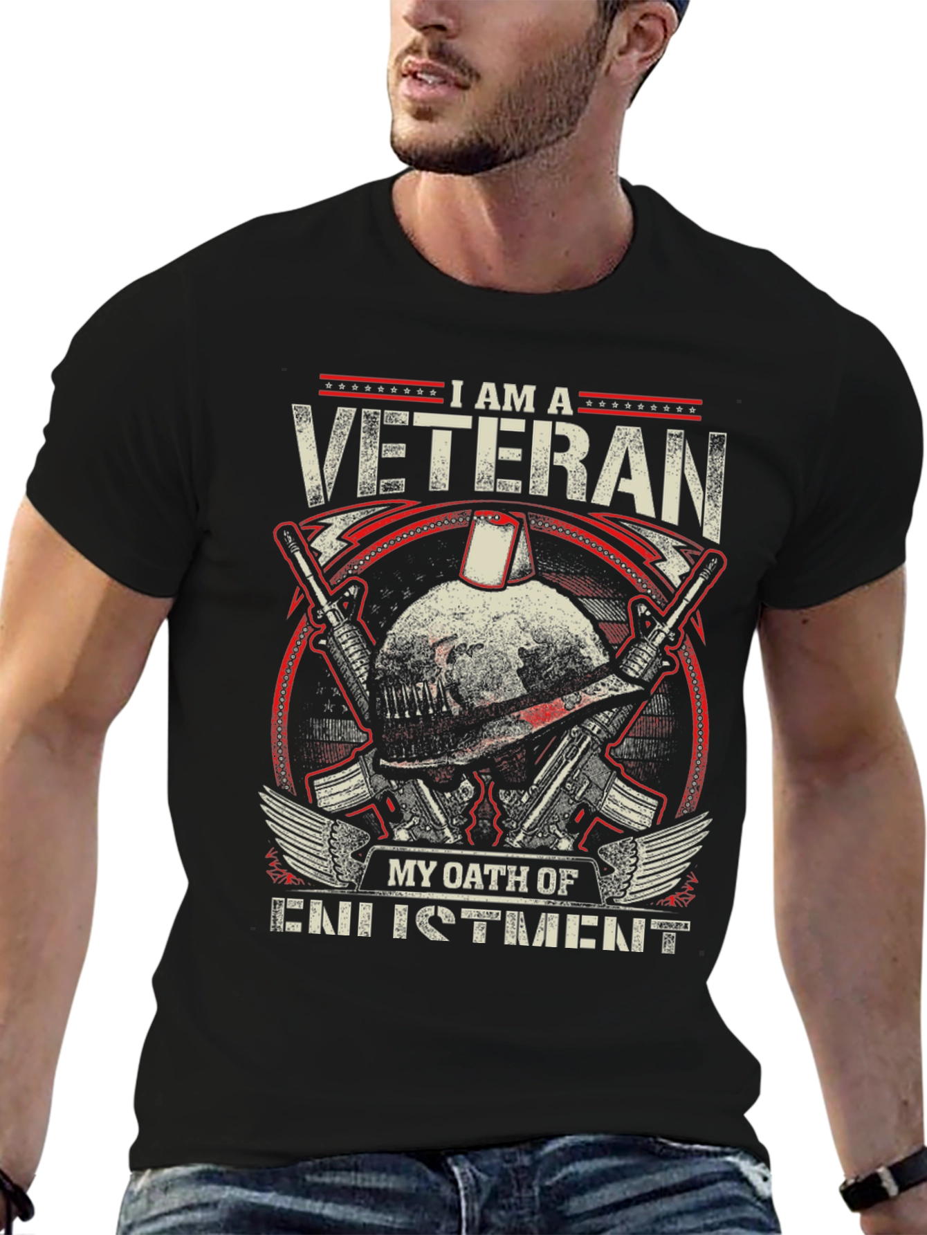 I am a Veteran T-Shirt - Military Oath Design