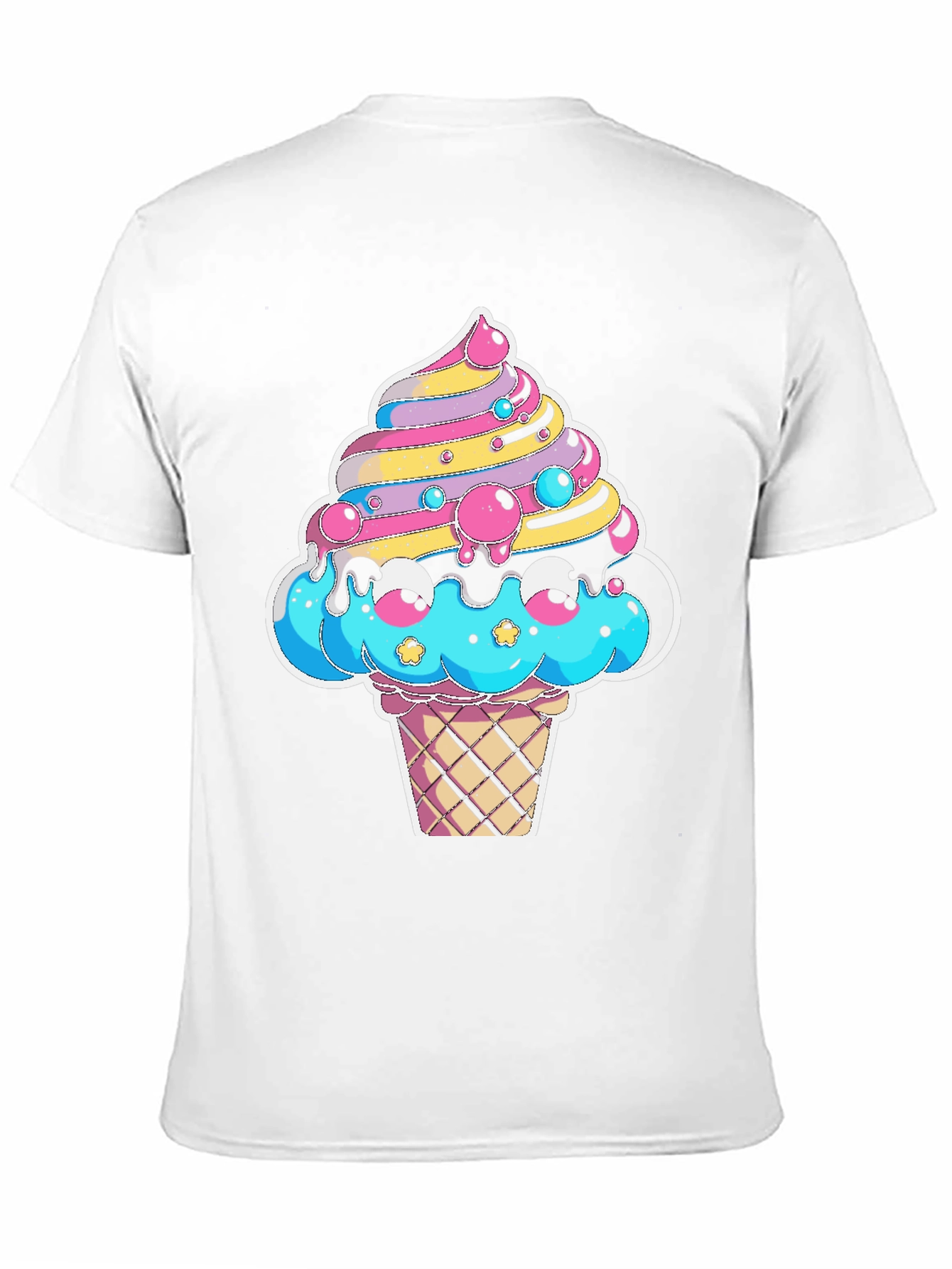 Kawaii Ice Cream Graphic Tee - Fun Cartoon Design!