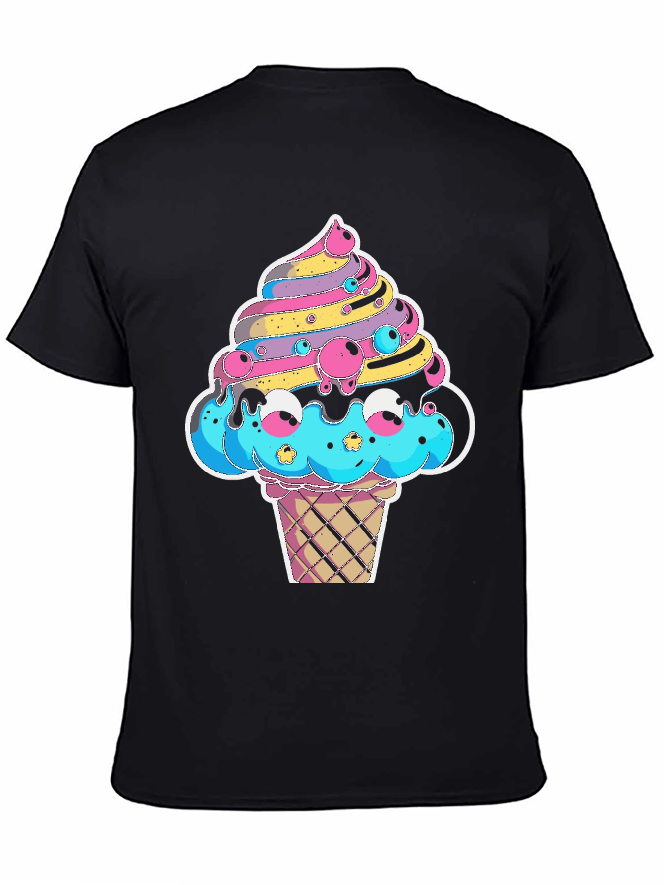 Kawaii Ice Cream Graphic Tee - Fun Cartoon Design!