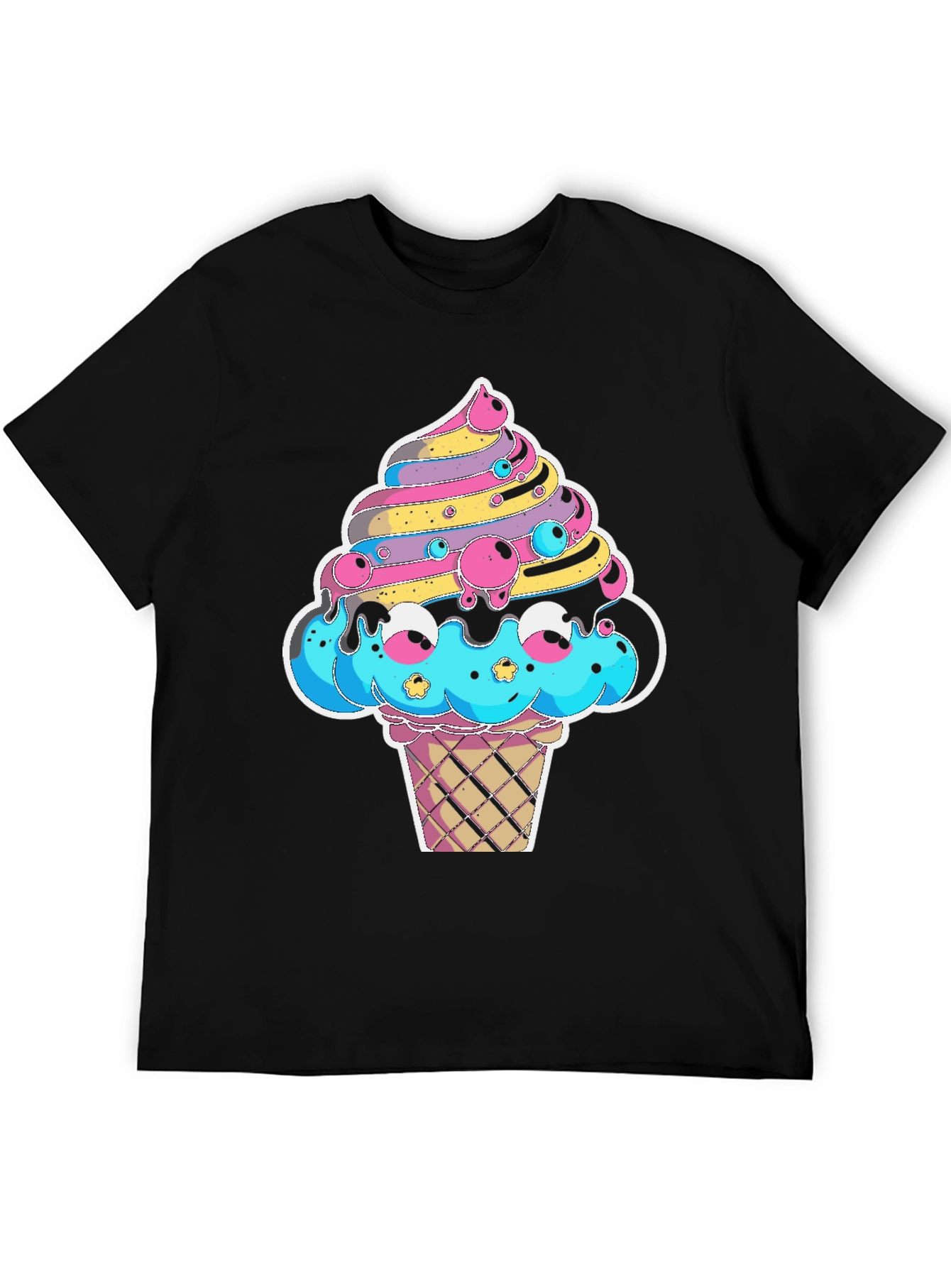 Kawaii Ice Cream Graphic Tee - Fun Cartoon Design!