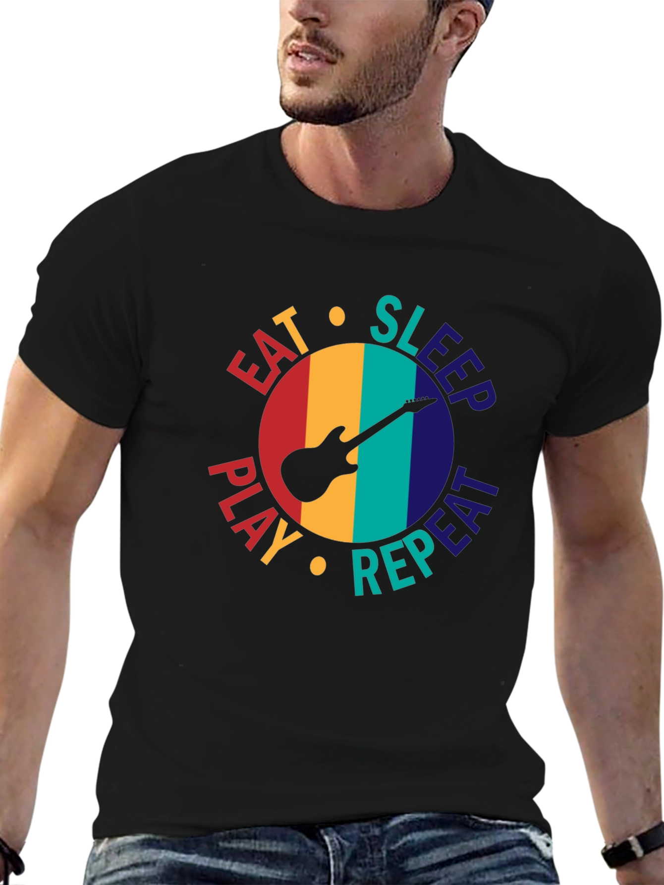 Eat Sleep Play Repeat Graphic Tee