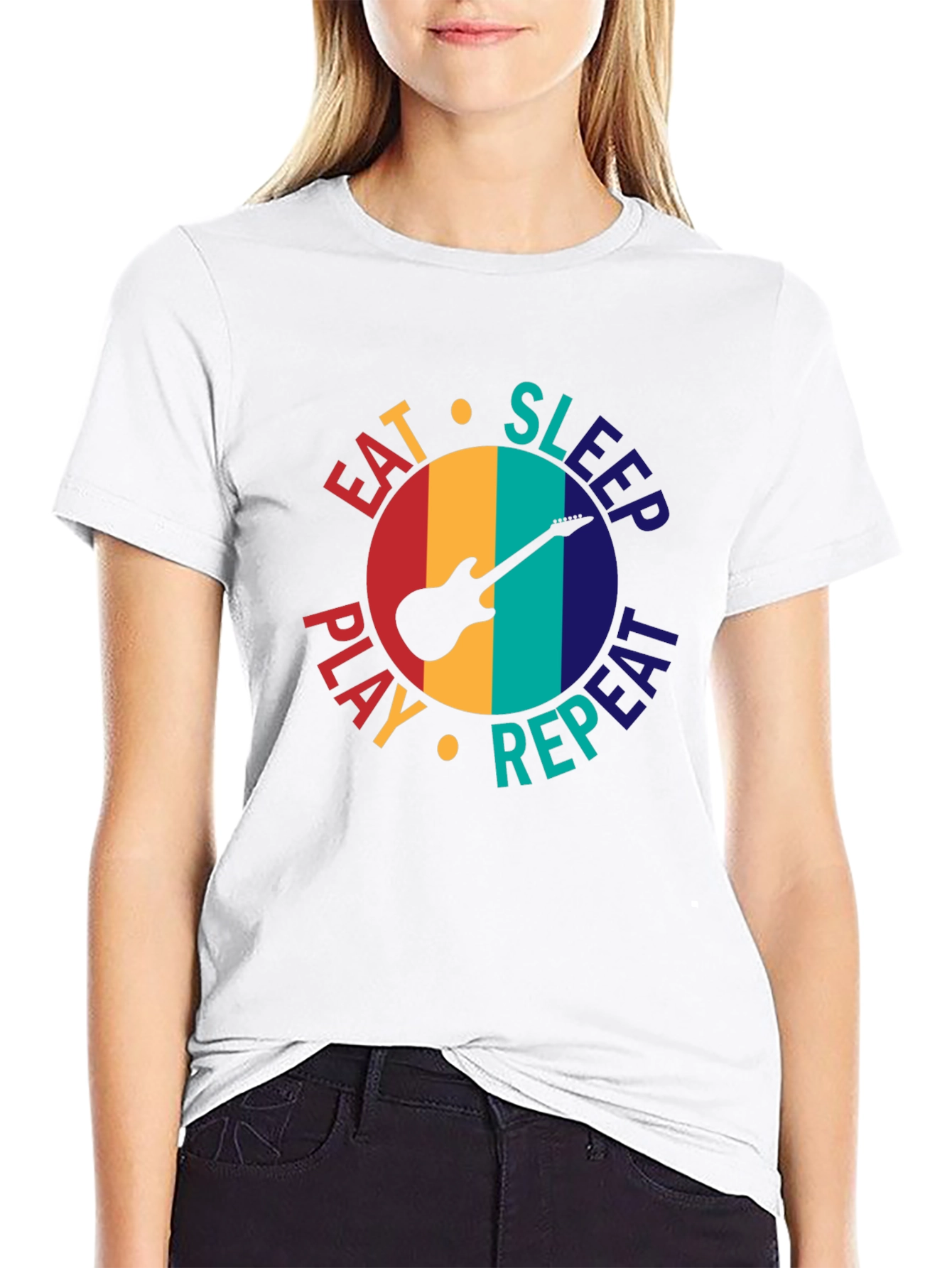 Eat Sleep Play Repeat Graphic Tee