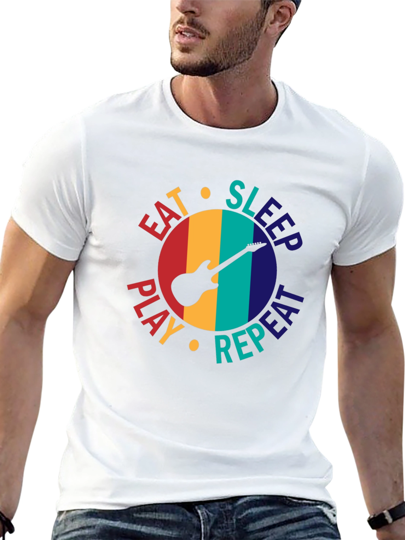 Eat Sleep Play Repeat Graphic Tee