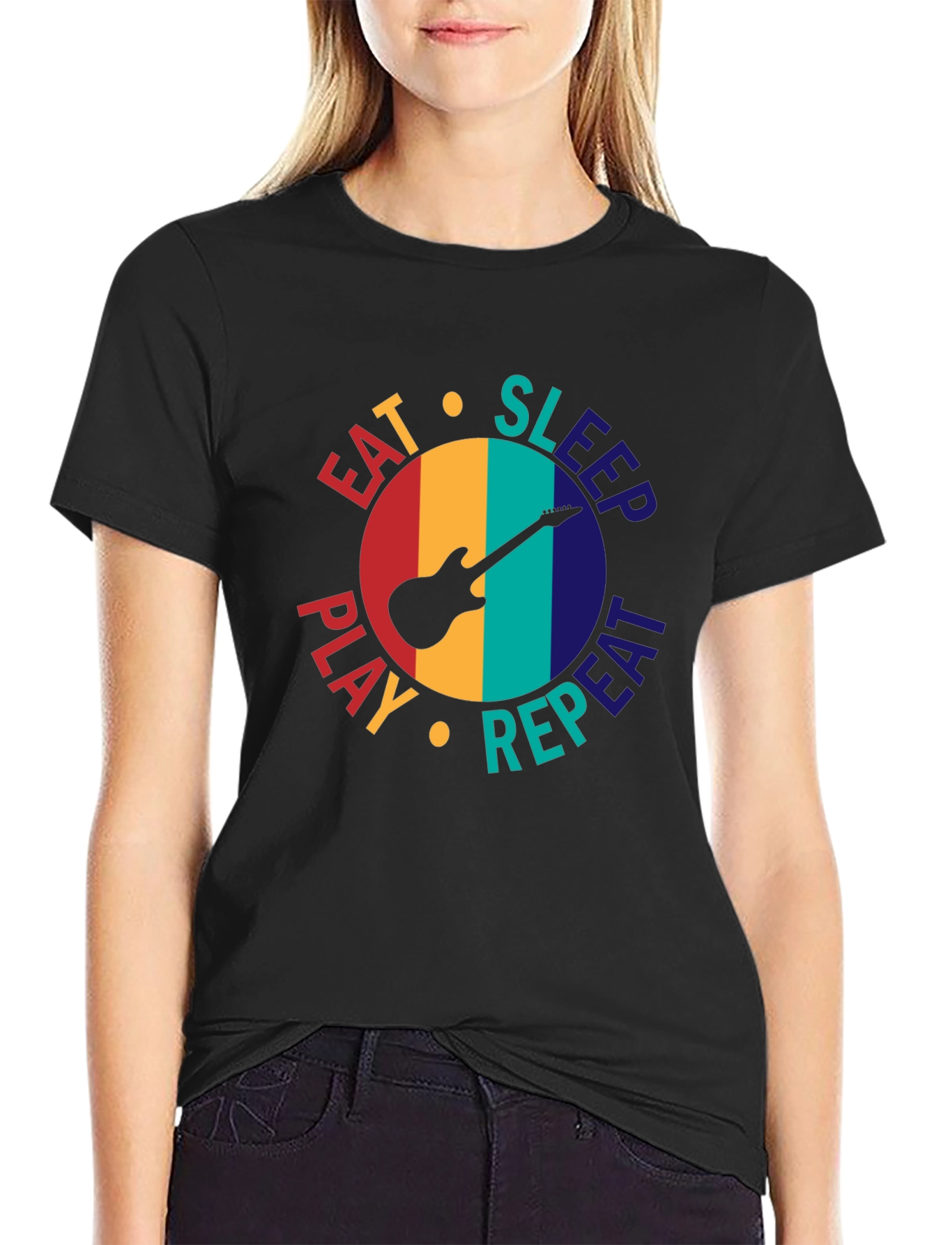 Eat Sleep Play Repeat Graphic Tee