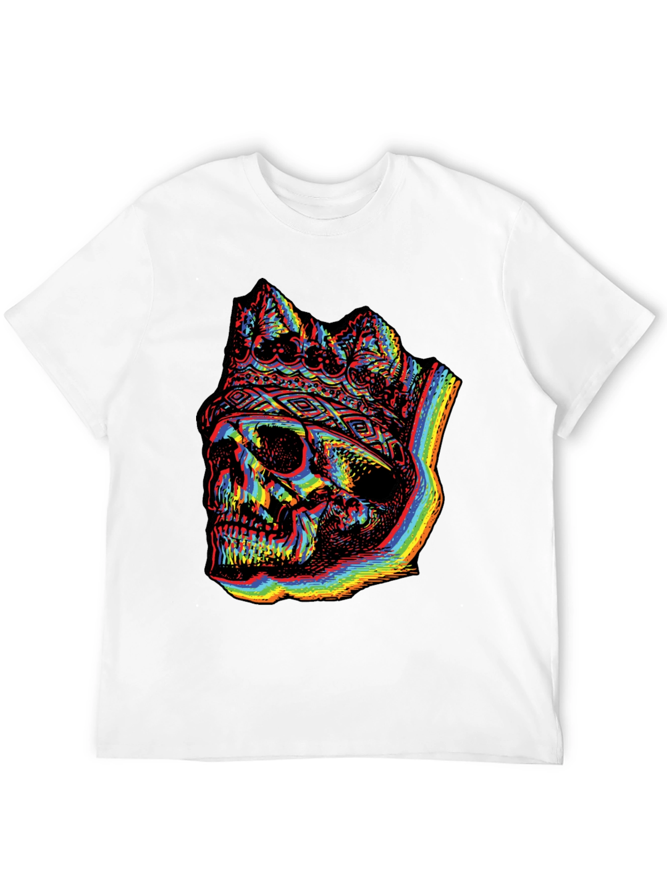 Rainbow Skull King Graphic Tee