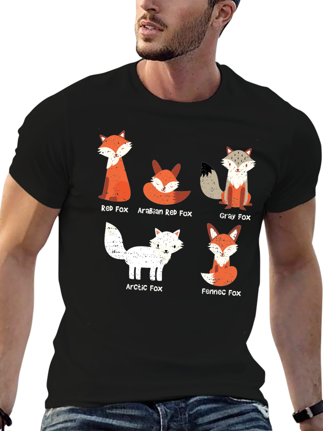 Fox Breed Graphic Tee - Mens Black Cotton T-Shirt