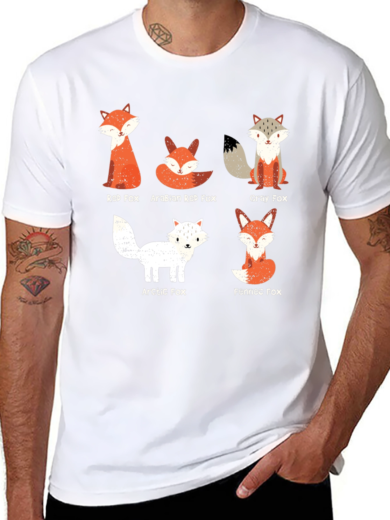 Fox Breed Graphic Tee - Mens Black Cotton T-Shirt