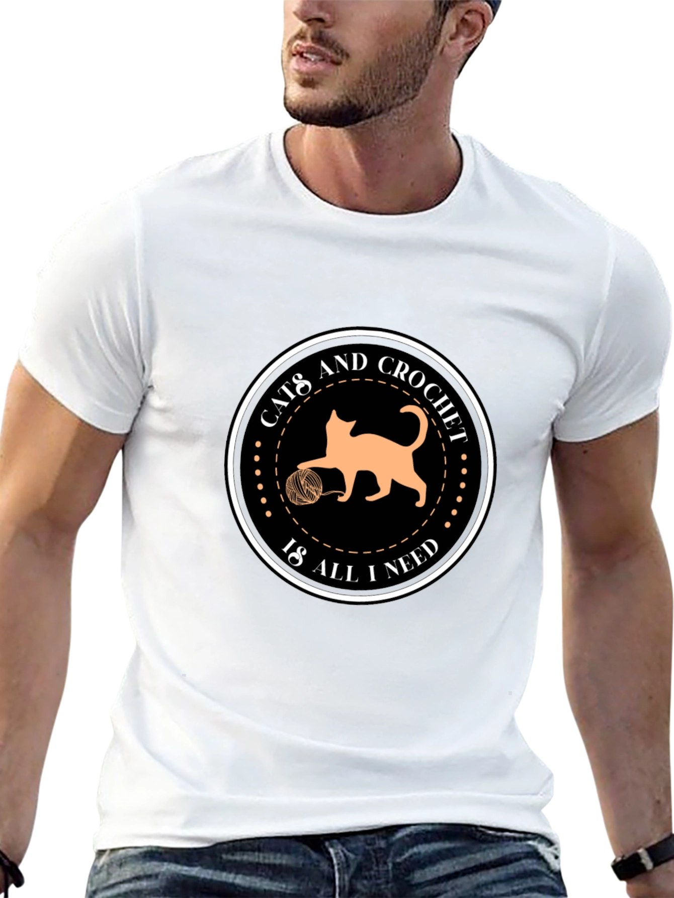 Cats and Crochet Graphic T-Shirt