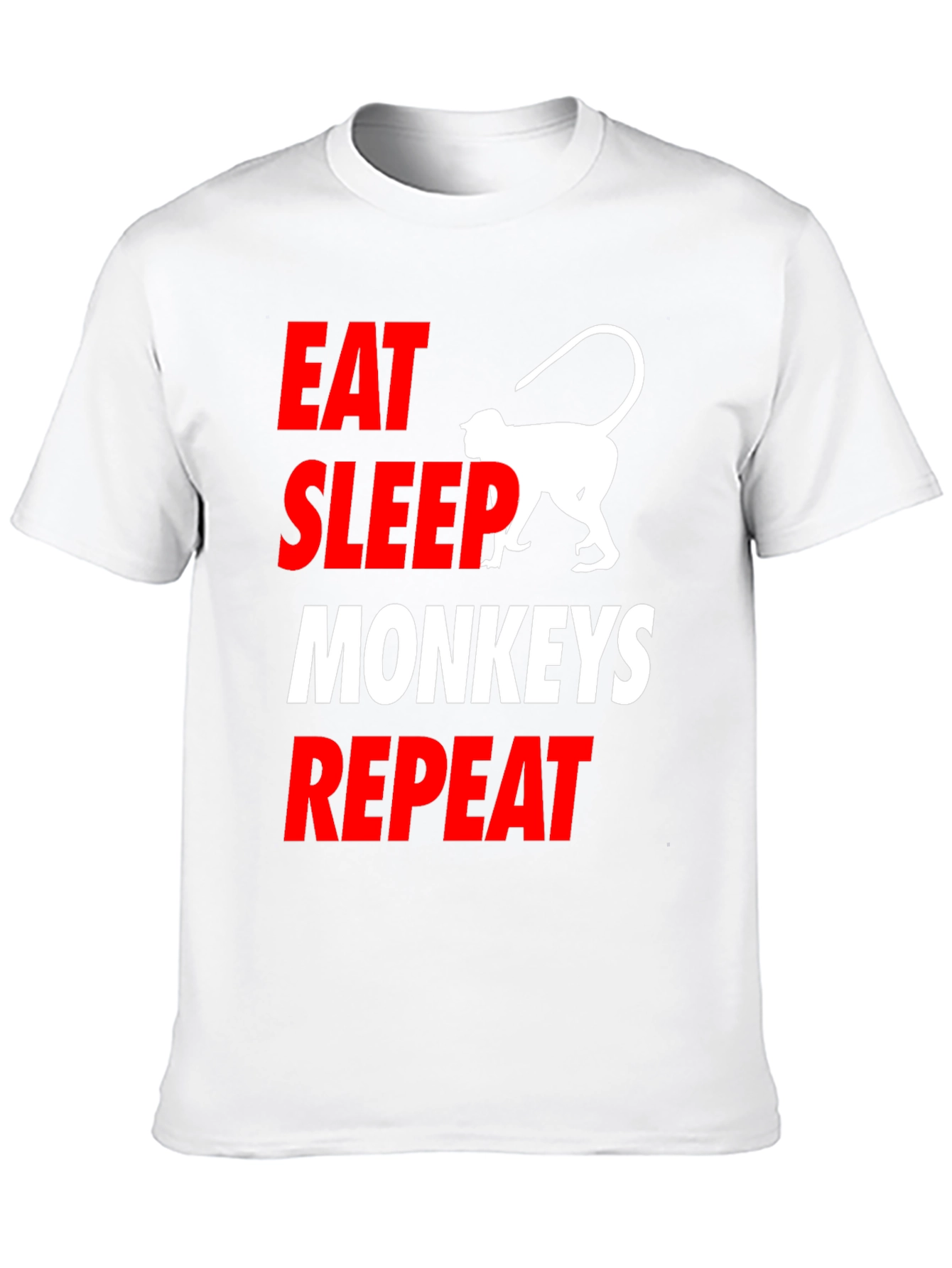 Eat Sleep Monkeys Repeat Funny T-Shirt