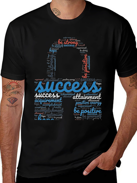 Inspirational Word Art T-Shirt - Be Positive!