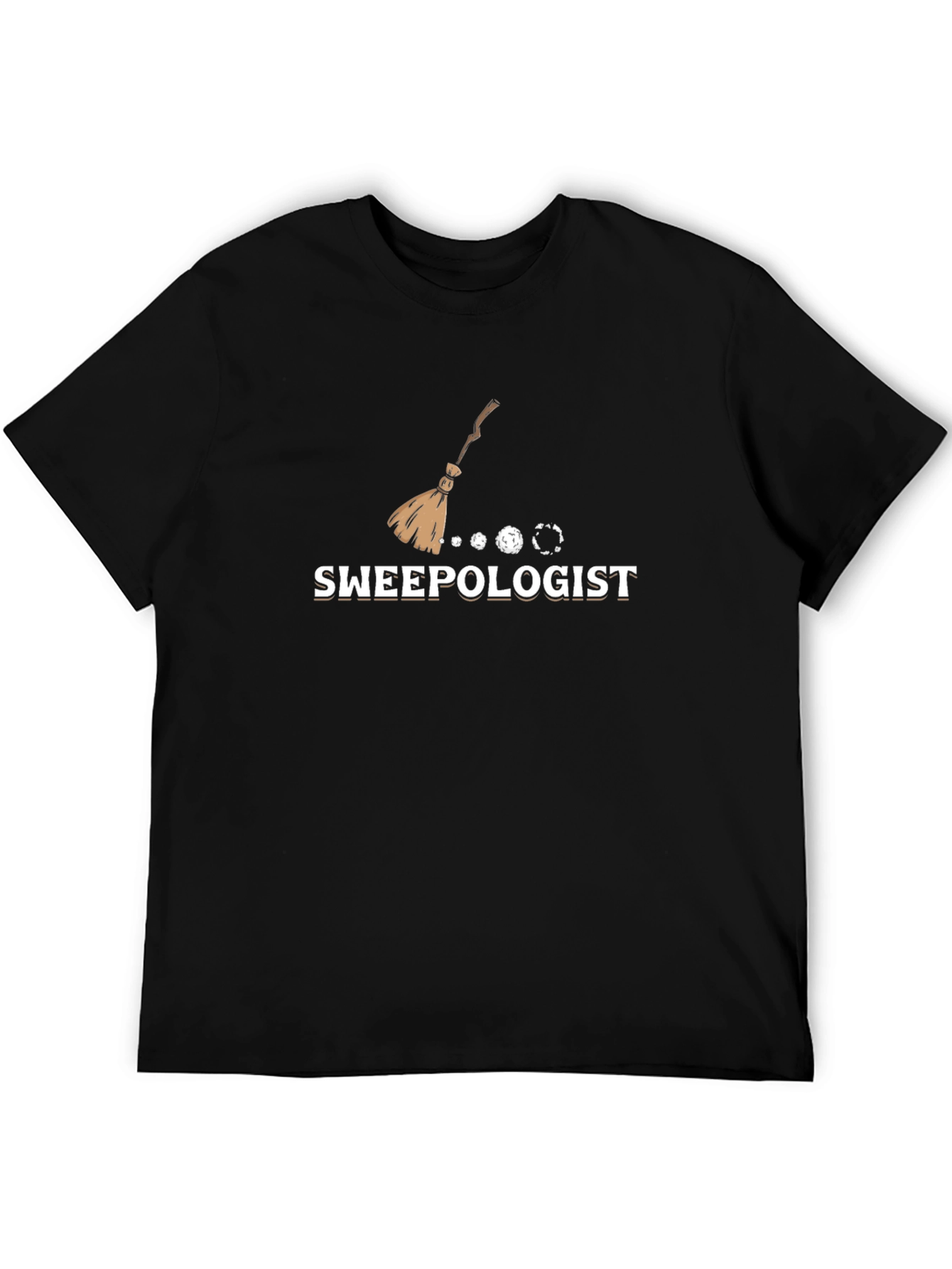 Sweepologist Black Cotton Graphic Tee
