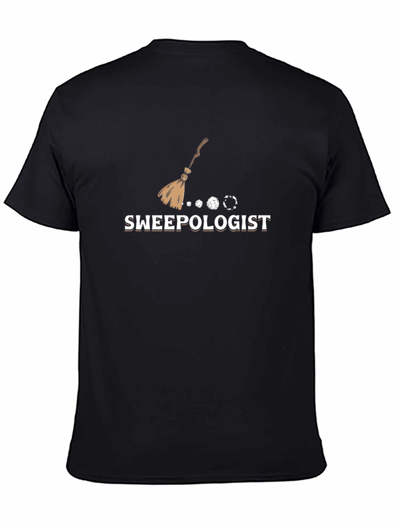 Sweepologist Black Cotton Graphic Tee
