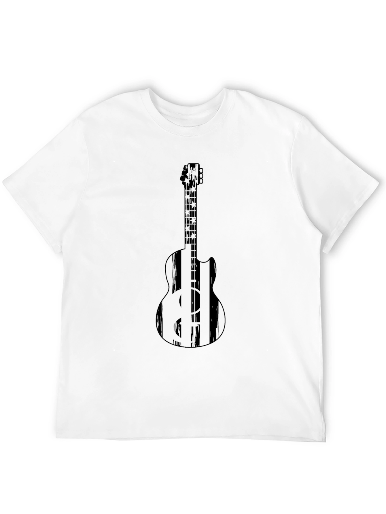 Guitar Graphic Black T-Shirt - Musician Style