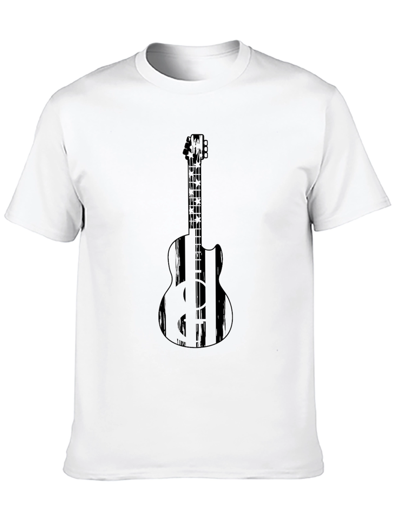 Guitar Graphic Black T-Shirt - Musician Style