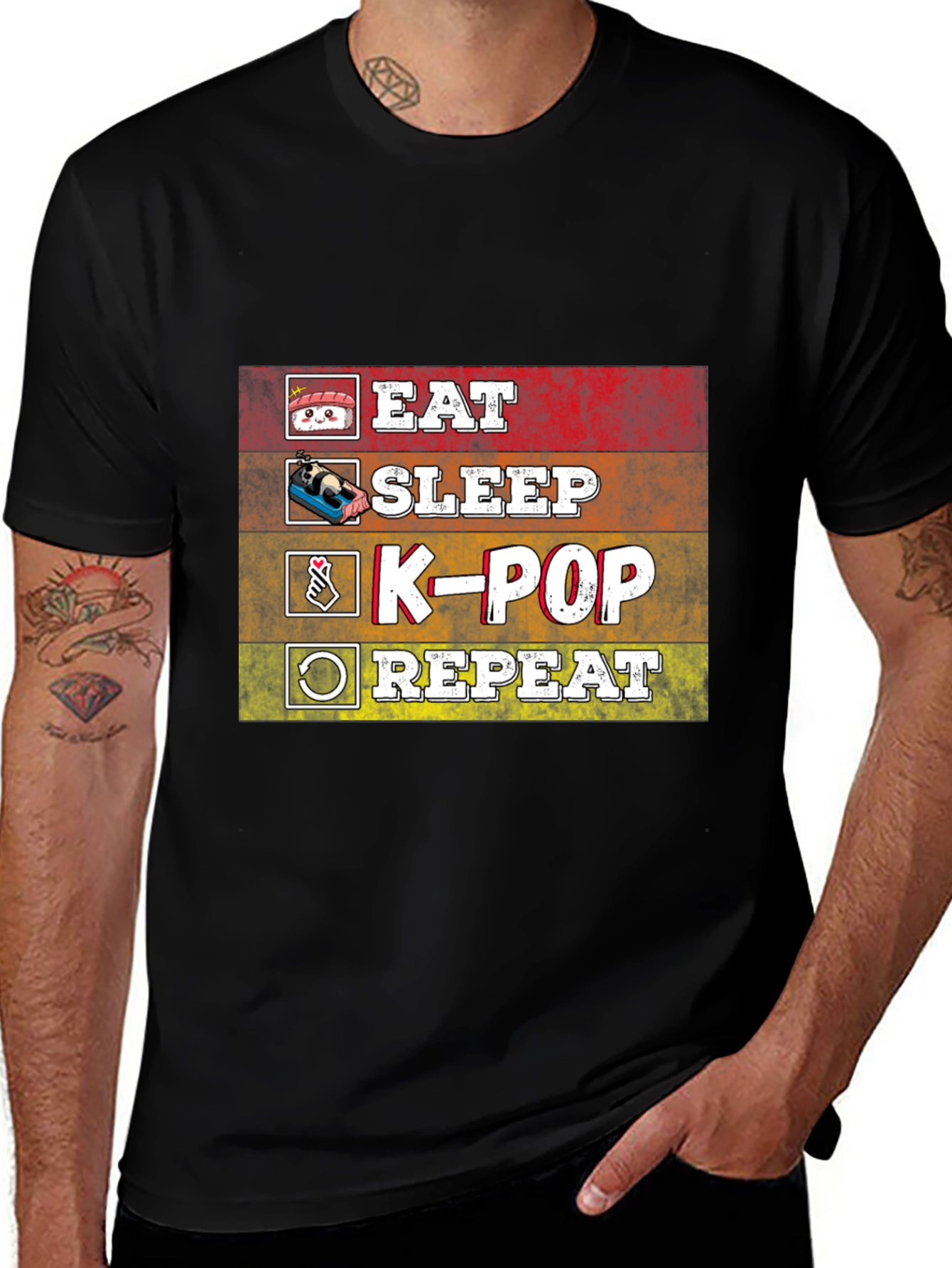 Eat Sleep K-Pop Repeat T-Shirt