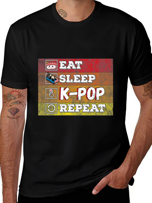 Eat Sleep K-Pop Repeat T-Shirt