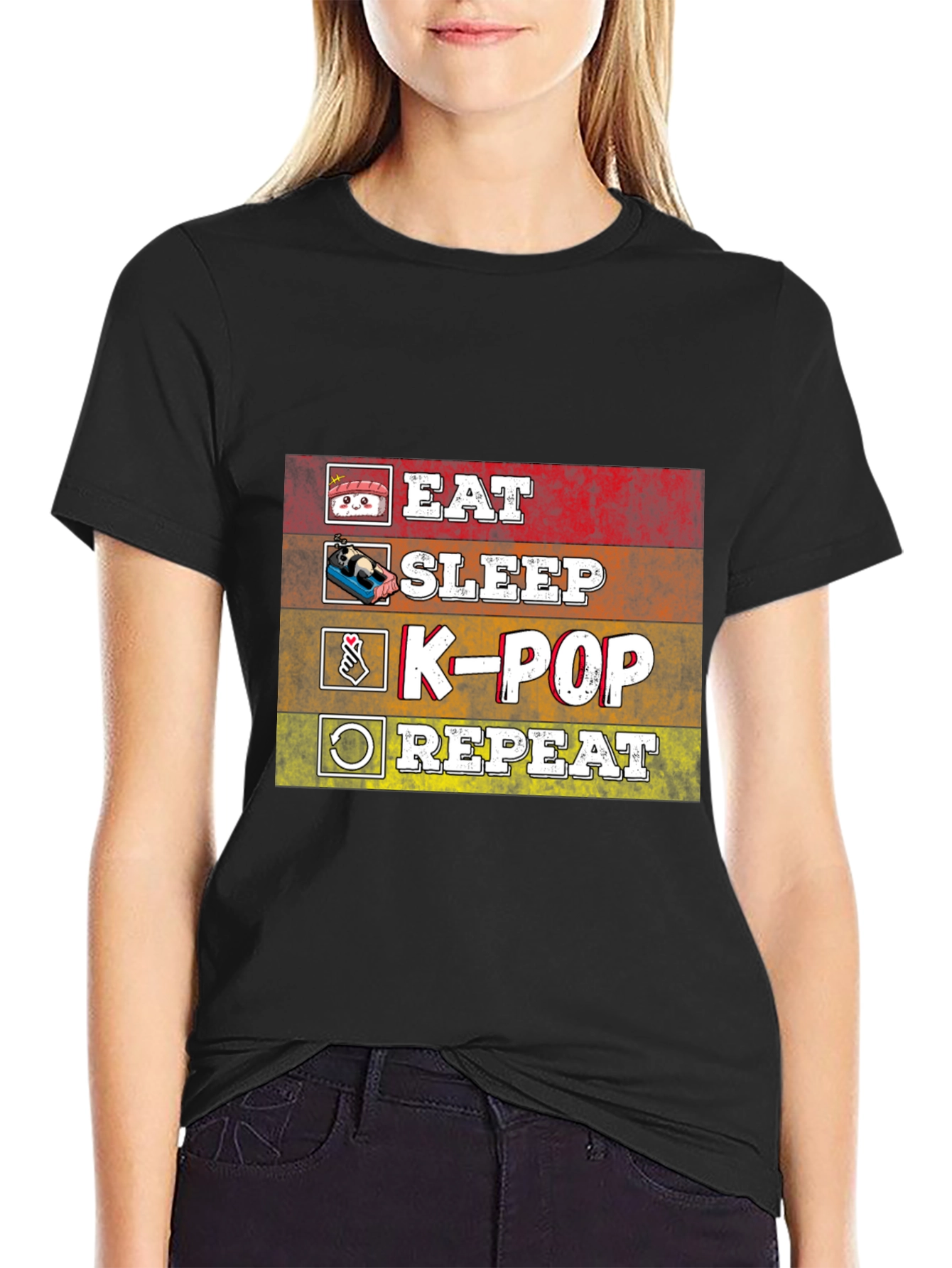Eat Sleep K-Pop Repeat T-Shirt