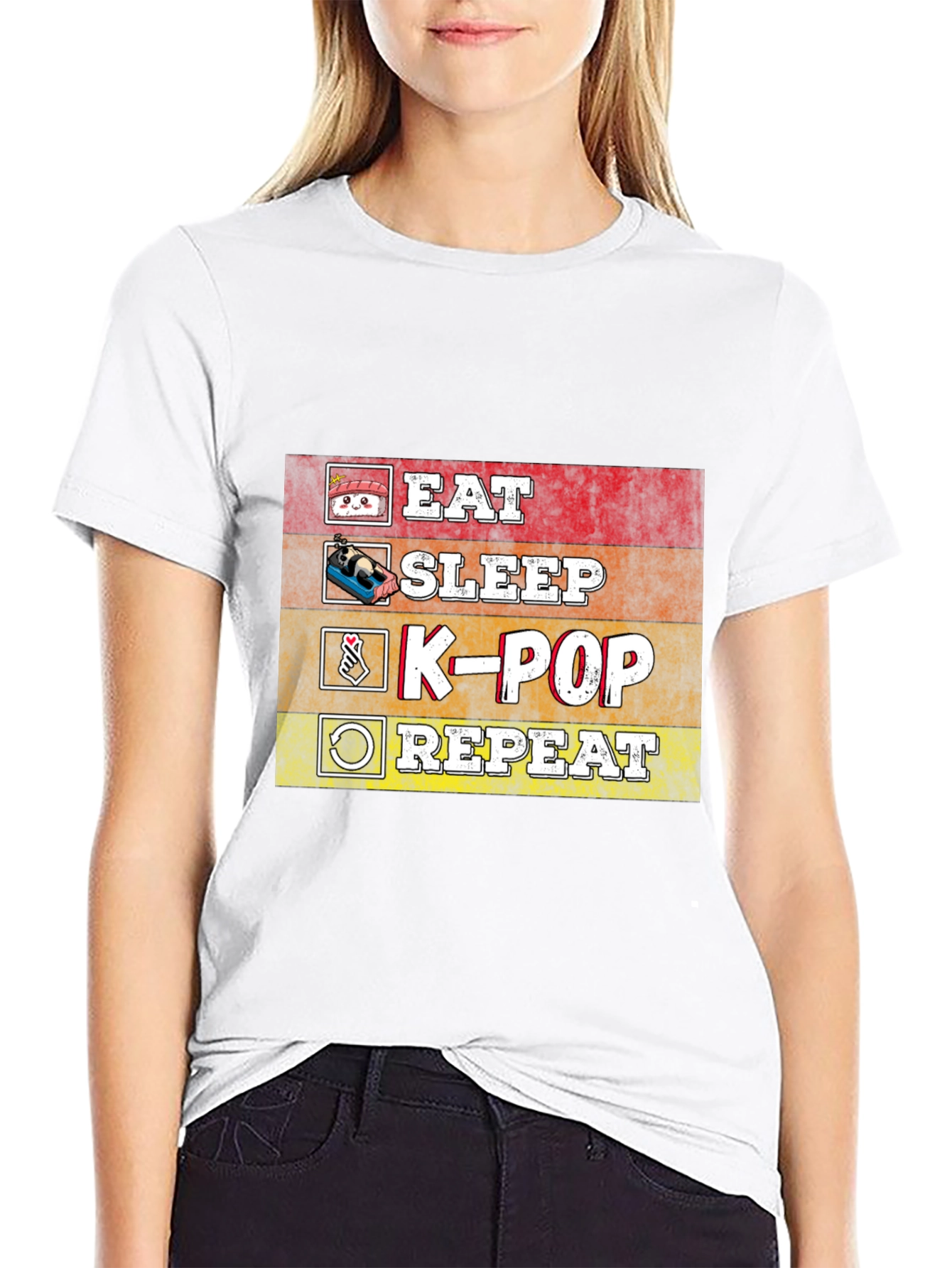 Eat Sleep K-Pop Repeat T-Shirt