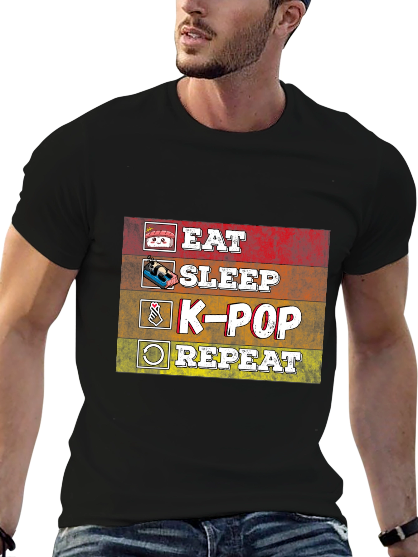 Eat Sleep K-Pop Repeat T-Shirt