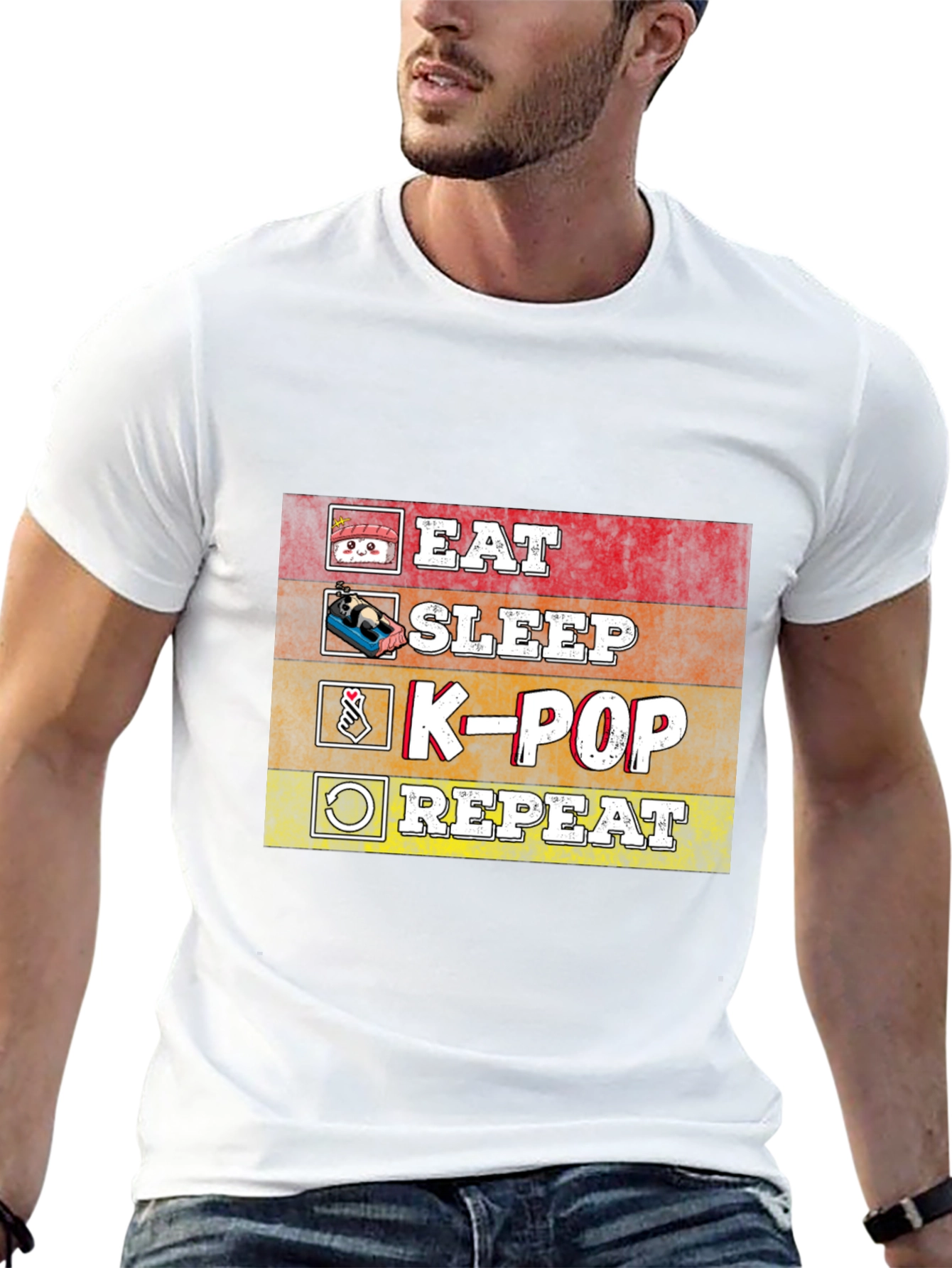 Eat Sleep K-Pop Repeat T-Shirt