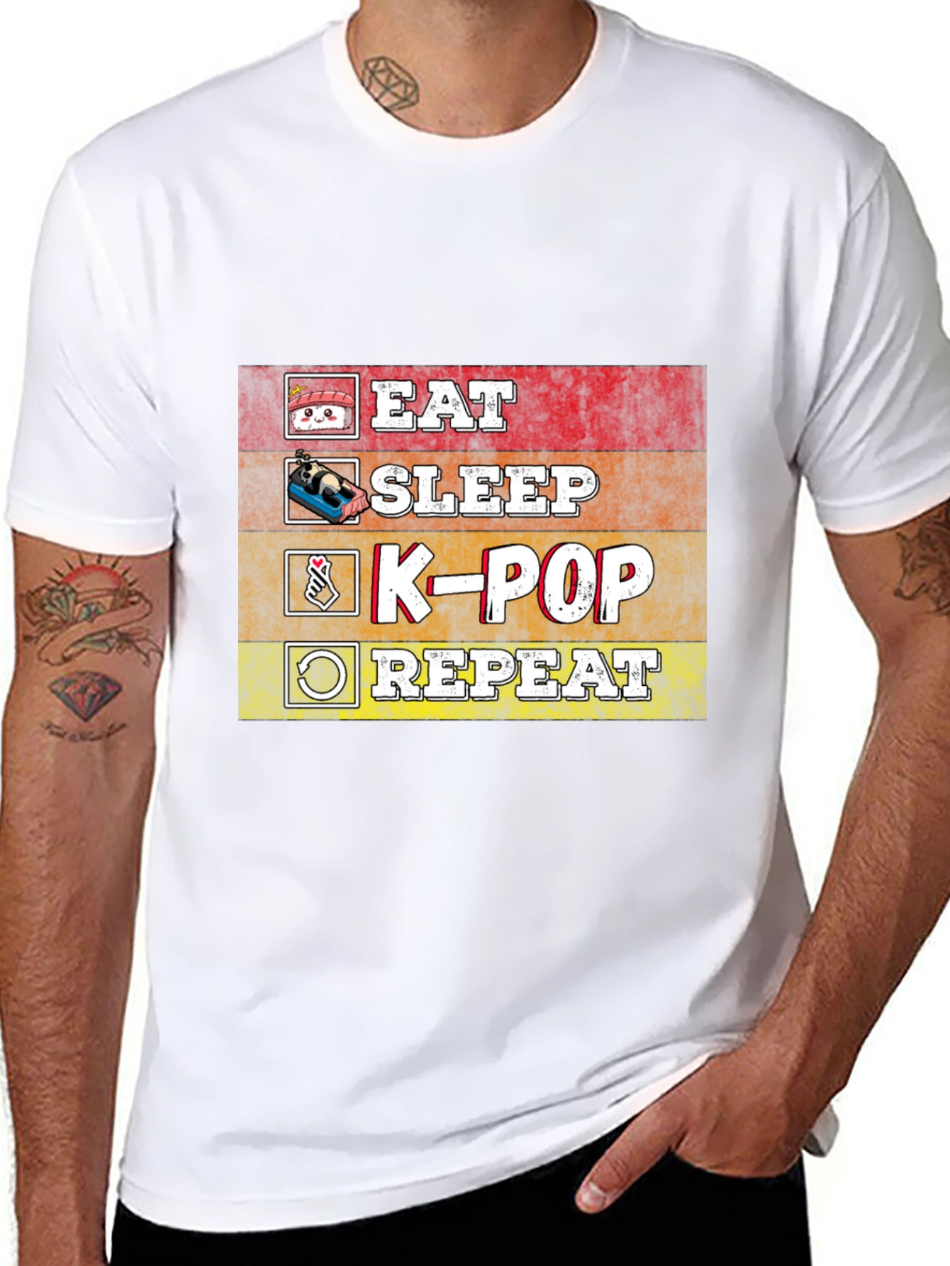 Eat Sleep K-Pop Repeat T-Shirt