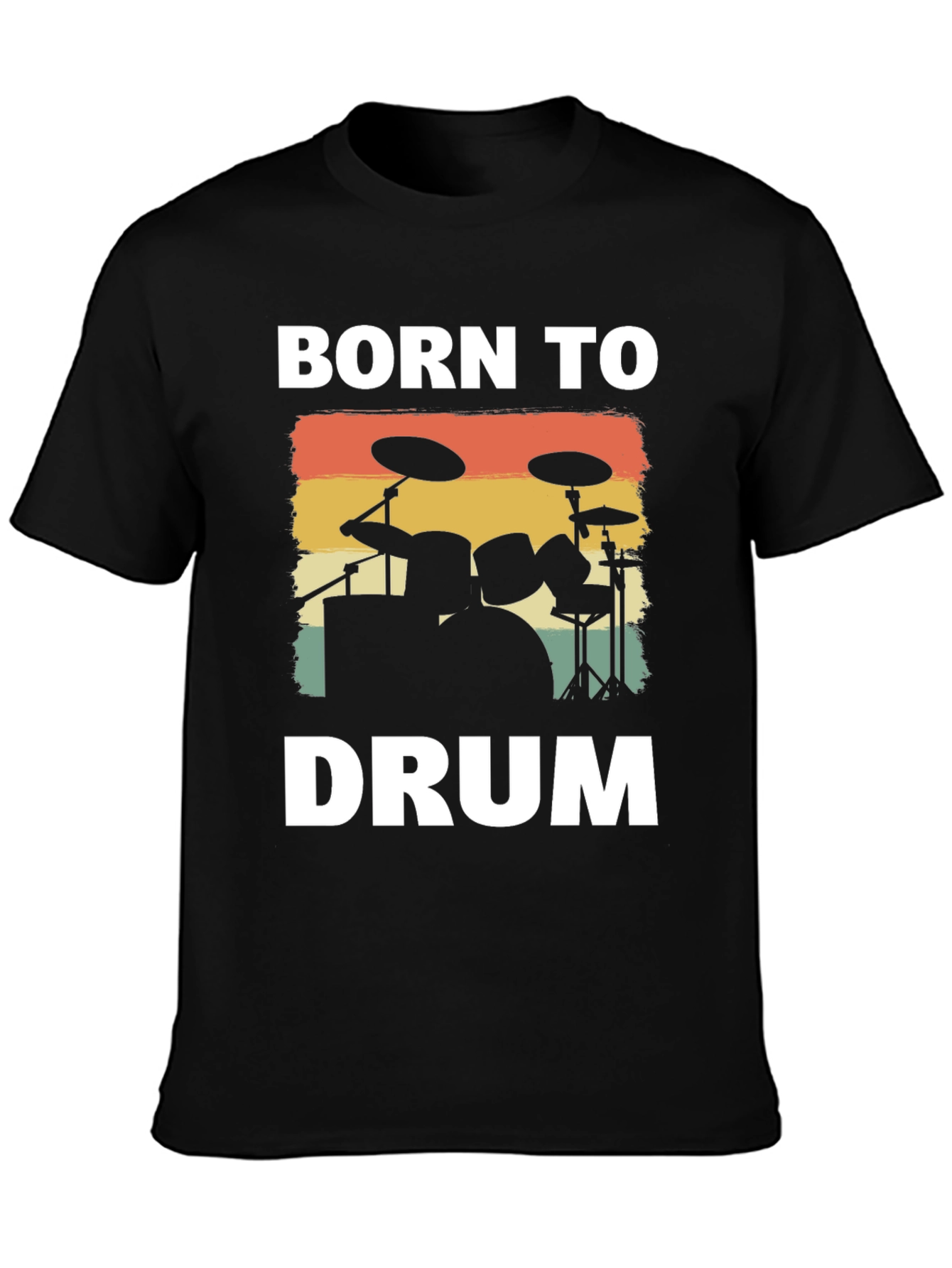Born to Drum T-Shirt - Retro Drummer Tee