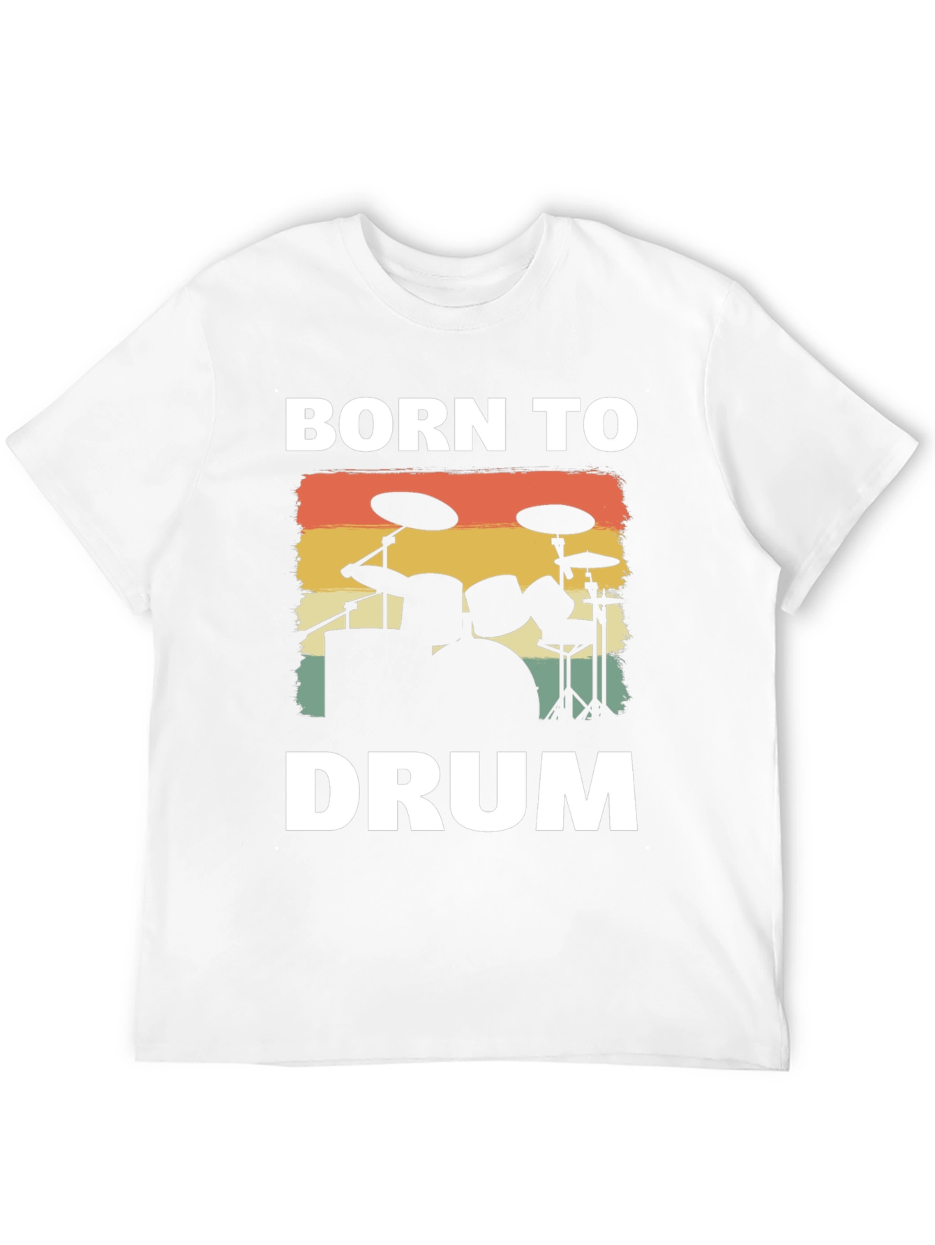 Born to Drum T-Shirt - Retro Drummer Tee