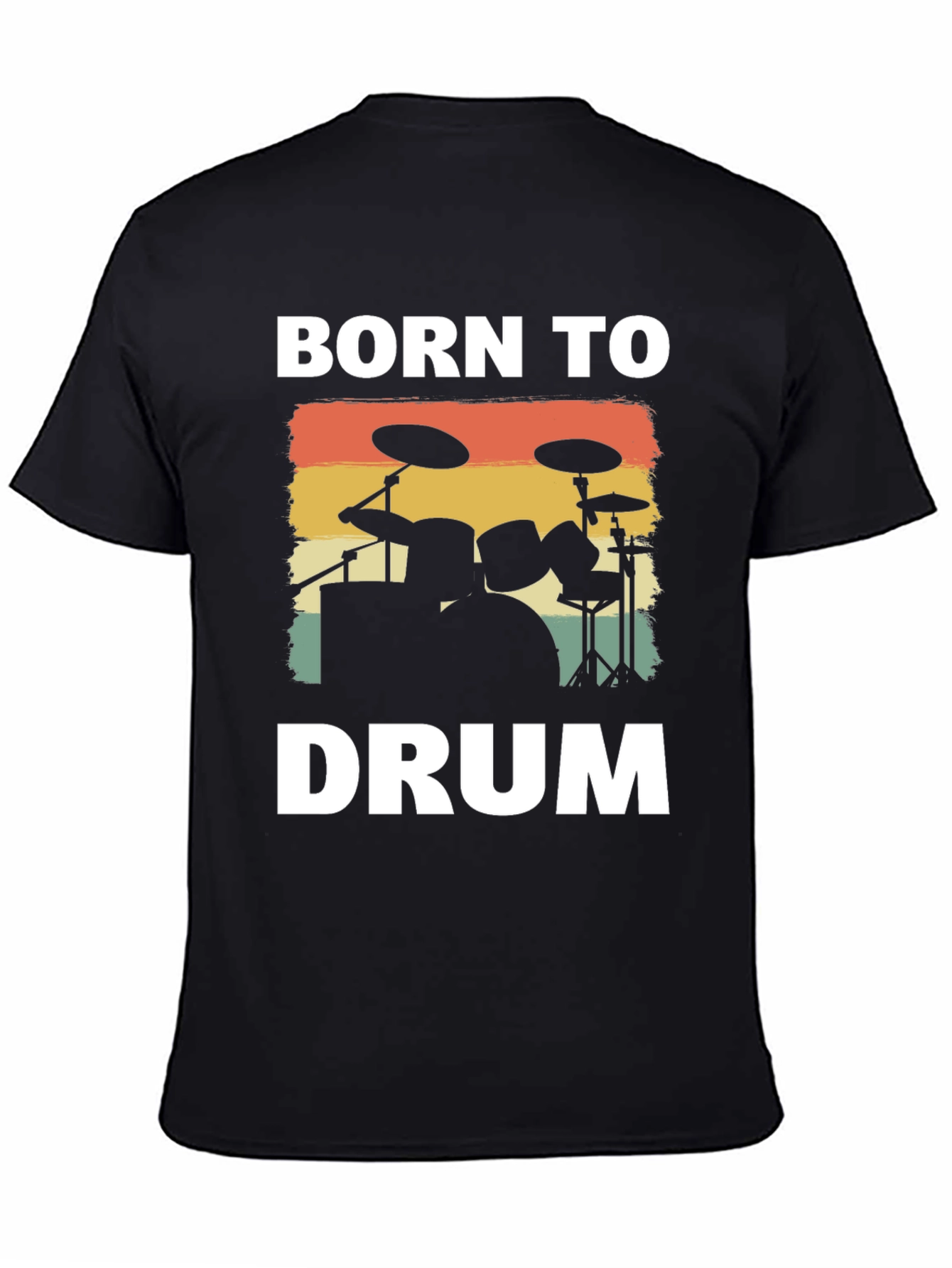 Born to Drum T-Shirt - Retro Drummer Tee