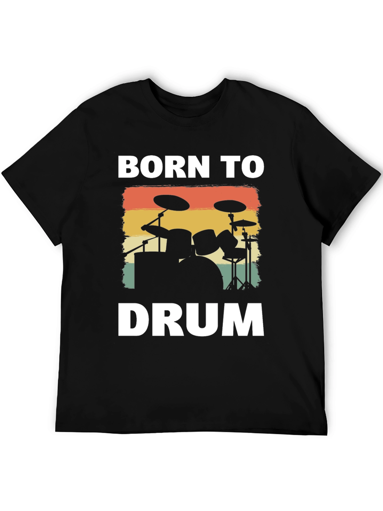 Born to Drum T-Shirt - Retro Drummer Tee