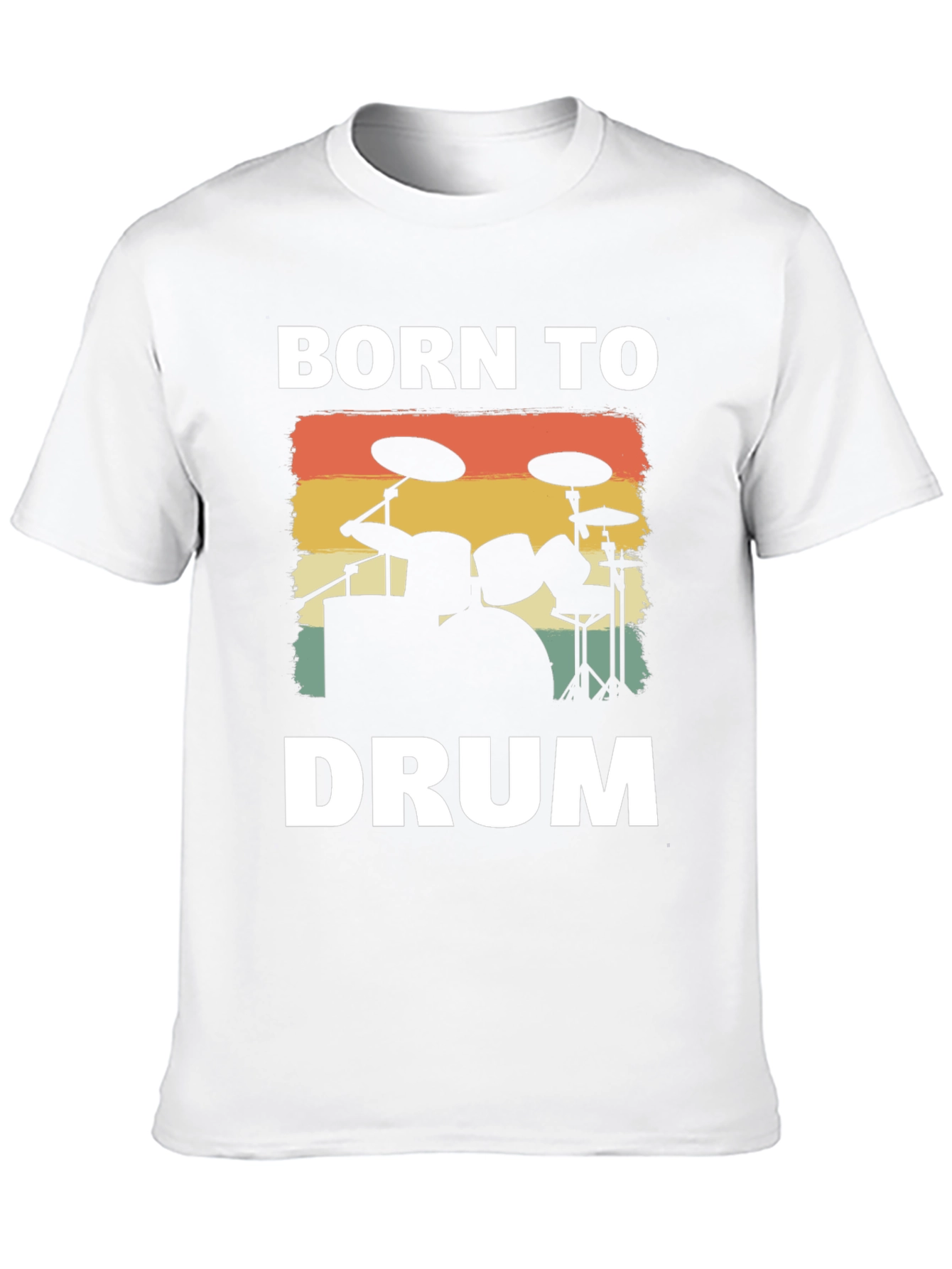 Born to Drum T-Shirt - Retro Drummer Tee